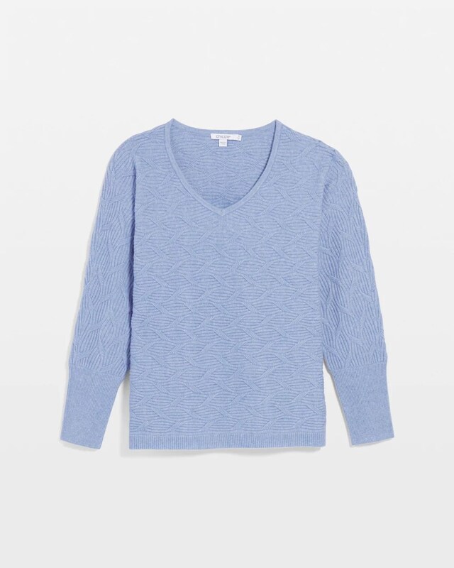 V-Neck Cable-knit Pullover Sweater - image 5
